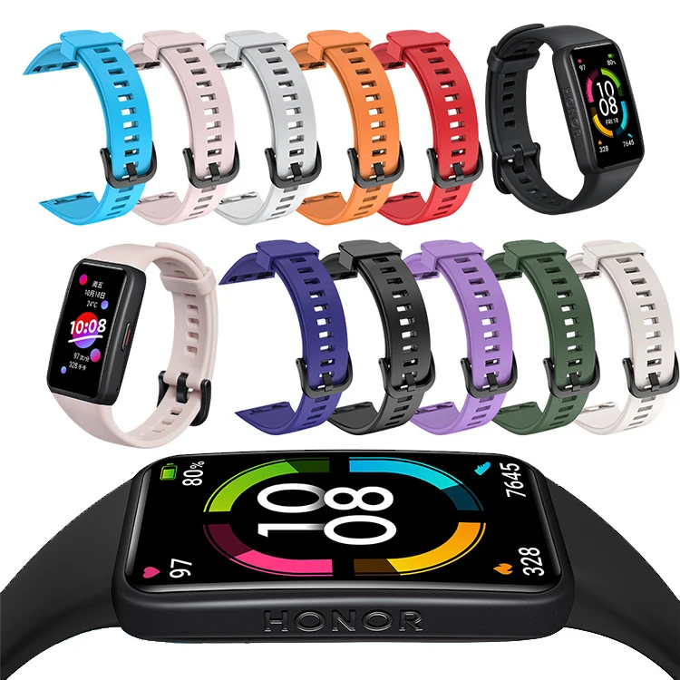 2021 Replacement Soft Sports Silicone Watch Strap Correas For Huawei Honor Band 6 Smart Adjustable Watch Watchband, 10 colors
2021 Replacement Soft Sports Silicone Watch Strap Correas For Huawei Honor Band 6 Smart Adjustable Watch Watchband, 10 colors