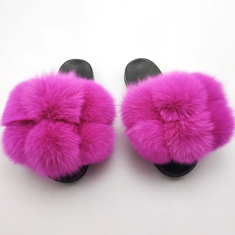 Superstarer Soft Fashion Pink Female Mink Racoon Fur Slides Wholesale Women's Fox Fur Slippers Faux Fur Slides
Superstarer Soft Fashion Pink Female Mink Racoon Fur Slides Wholesale Women's Fox Fur Slippers Faux Fur Slides
