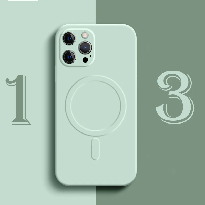 Liquid Silicone Magnetic Case For IPhone 13 PRO Max Mini Wireless Charger Magsafing Magnet Back Case Cover
Liquid Silicone Magnetic Case For IPhone 13 PRO Max Mini Wireless Charger Magsafing Magnet Back Case Cover