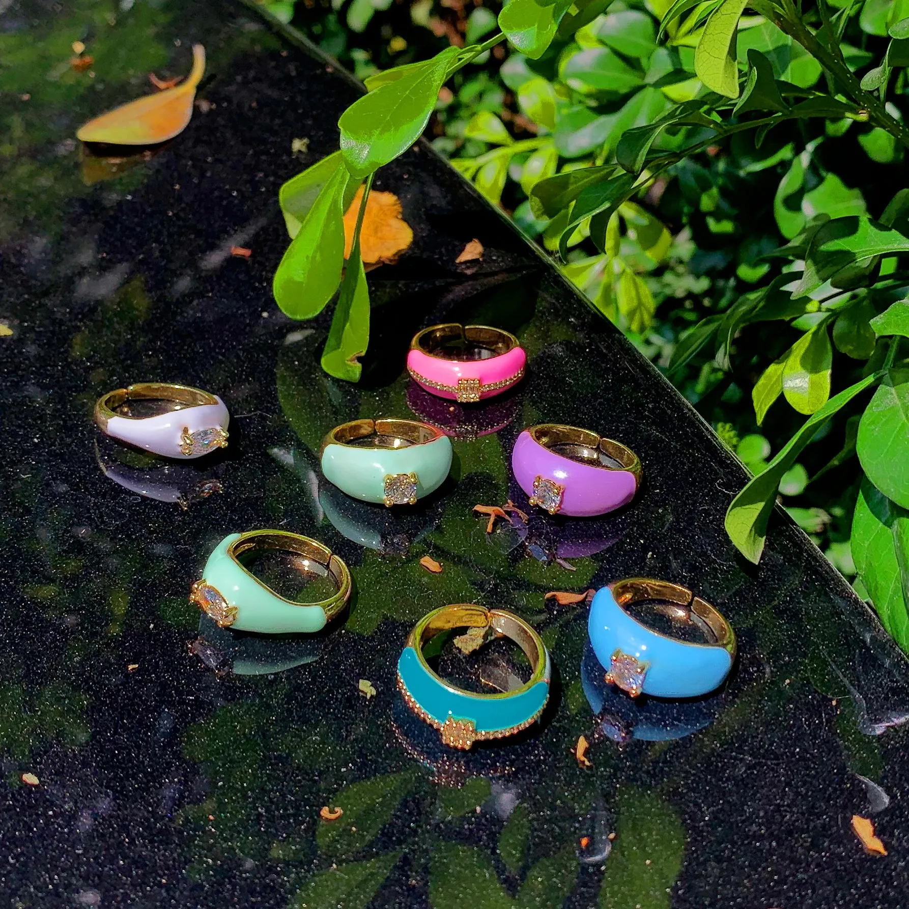 Creative Simple Bright Summer Tones Open Finger Rings Enamel Drop Oil Color Chunky Round Ring For Women Female Fashion Gift, Customized
Creative Simple Bright Summer Tones Open Finger Rings Enamel Drop Oil Color Chunky Round Ring For Women Female Fashion Gift, Customized
