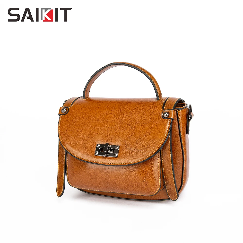 Luxury Women Shoulder Leather Lady Genuine Hand Bags Fashion Solid Color Oil Wax cowhide Crossbody Women Handbags 
Luxury Women Shoulder Leather Lady Genuine Hand Bags Fashion Solid Color Oil Wax cowhide Crossbody Women Handbags