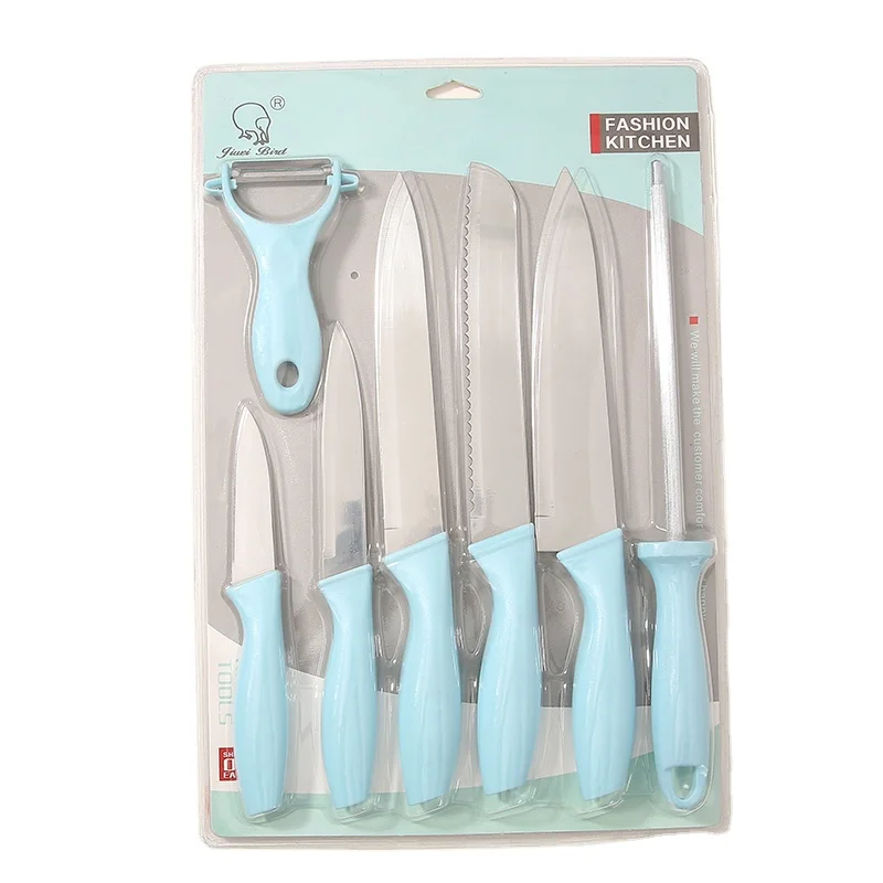 Factory main product multifunctional knife set for cutting meat fruit and bread in kitchen
Factory main product multifunctional knife set for cutting meat fruit and bread in kitchen