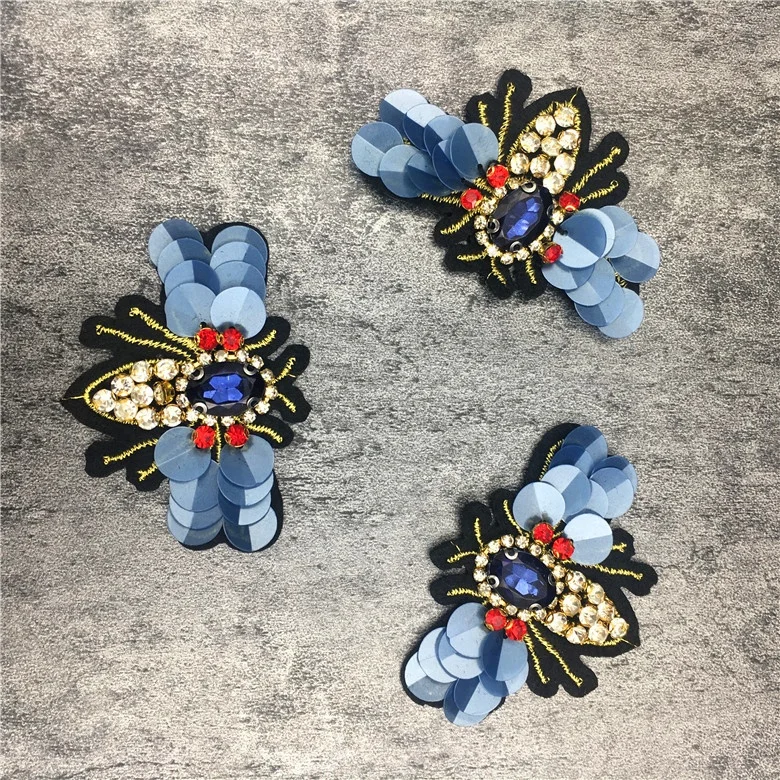 Rhinestone Bead Bee Sew on Applique Clothing Embroidery Bees Patch Beaded Insects Patches for Jackets
Rhinestone Bead Bee Sew on Applique Clothing Embroidery Bees Patch Beaded Insects Patches for Jackets