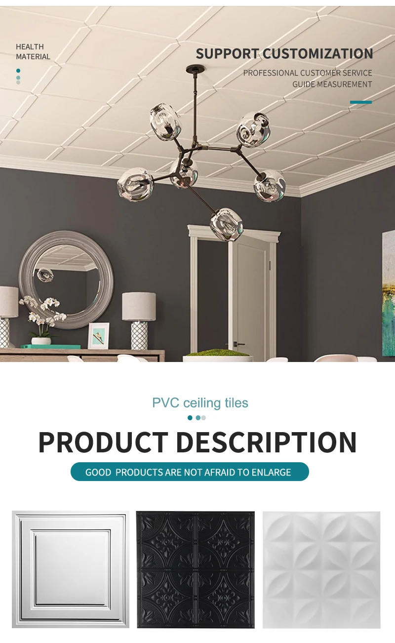 Waterproof Fire Retardant Acoustical PVC Ceiling Boards Outdoor PVC Ceiling Tiles Wholesale