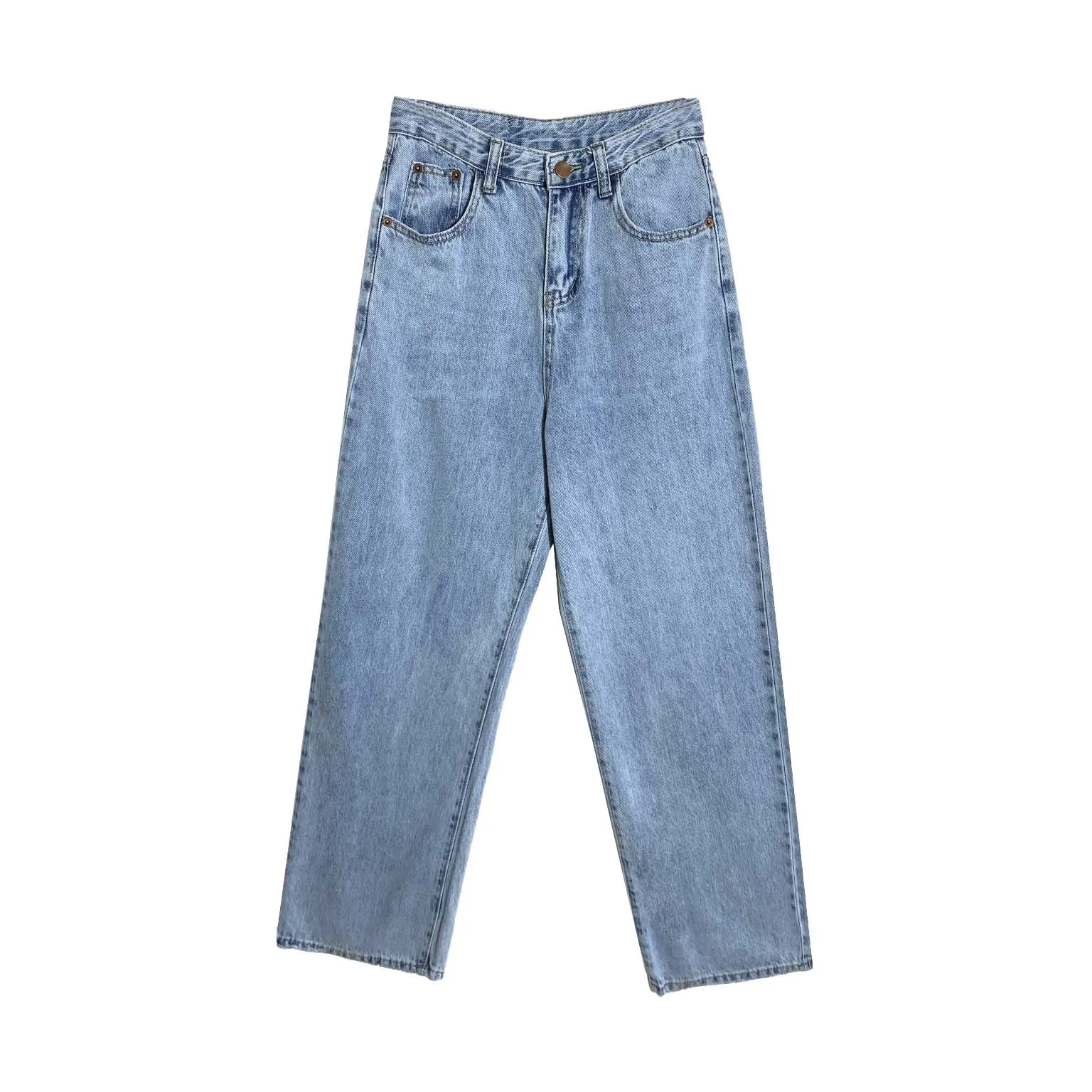 YUYI 2021 South Korea spring and summer retro straight tube slits casual ladies jeans made in China wholesale customization, Blue
YUYI 2021 South Korea spring and summer retro straight tube slits casual ladies jeans made in China wholesale customization, Blue