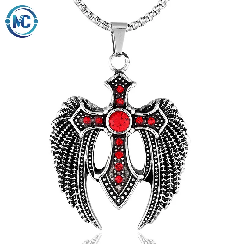 2021 Vintage stainless steel pendant red diamond Titanium Steel Eagle Necklace pendants
2021 Vintage stainless steel pendant red diamond Titanium Steel Eagle Necklace pendants