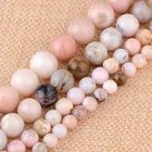Real Natural Pink Opal Gemstone Beads for Jewelry Making