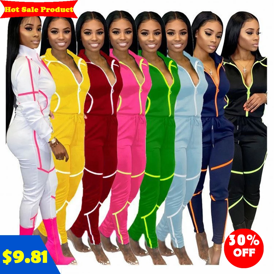 fall 2021 women clothes Sexy women long sleeves trousers feature patchwork solid color women's leisure sports suit, As picture
fall 2021 women clothes Sexy women long sleeves trousers feature patchwork solid color women's leisure sports suit, As picture