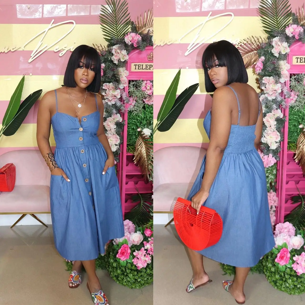 Top Sales Fashion Good Quality Polyester Patchwork Skinny Sling Blue Sleeveless wholesale jeans dress, Shown
Top Sales Fashion Good Quality Polyester Patchwork Skinny Sling Blue Sleeveless wholesale jeans dress, Shown