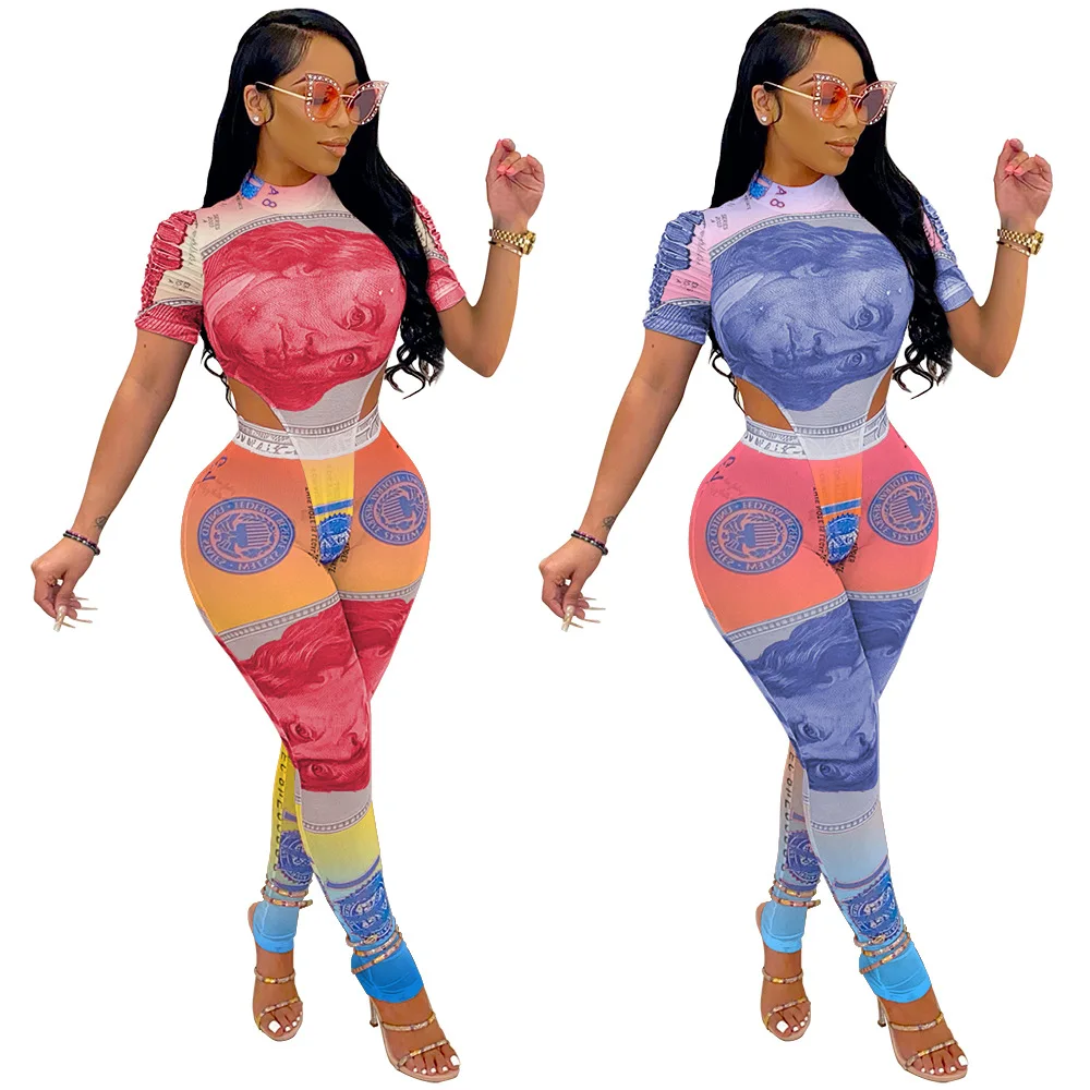 BN7164 Latest design bodycon woman summer sets printed outfits for women short sleeve women 2 piece set clothing
BN7164 Latest design bodycon woman summer sets printed outfits for women short sleeve women 2 piece set clothing