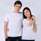 White Custom Printing Men/Women 100% Cotton Fitted T Shirt For Gym
