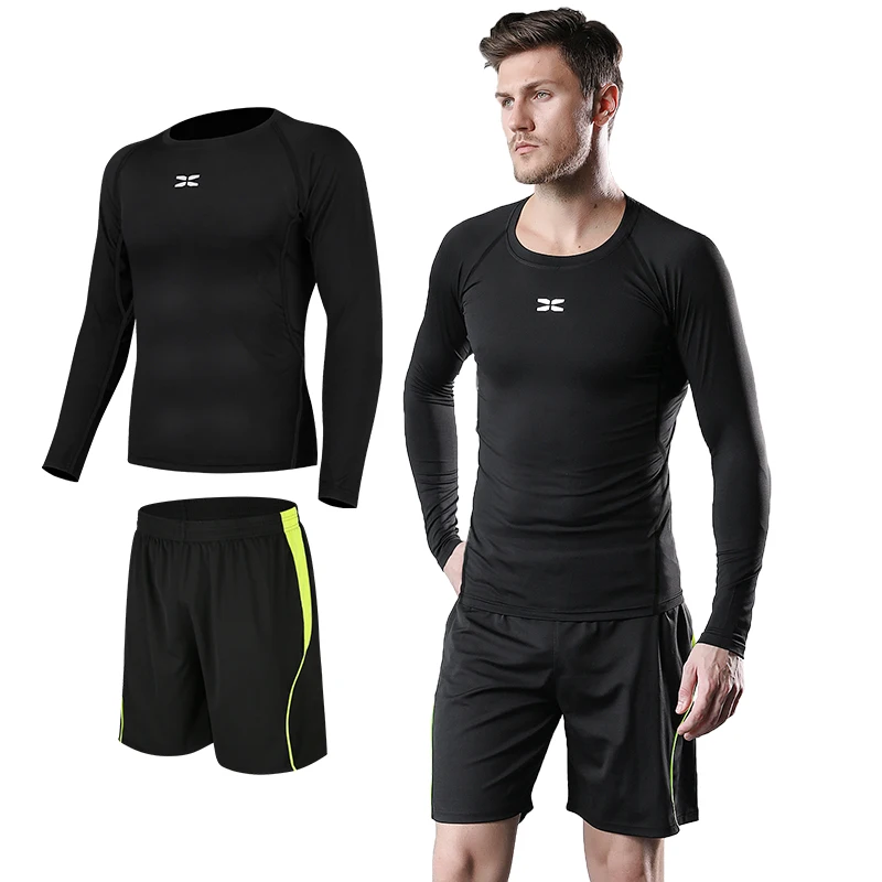Mens Quick Dry Compression Running Set Fitness Tight Sport Suit Outdoor Fitness 2 piece Suit, Black
Mens Quick Dry Compression Running Set Fitness Tight Sport Suit Outdoor Fitness 2 piece Suit, Black