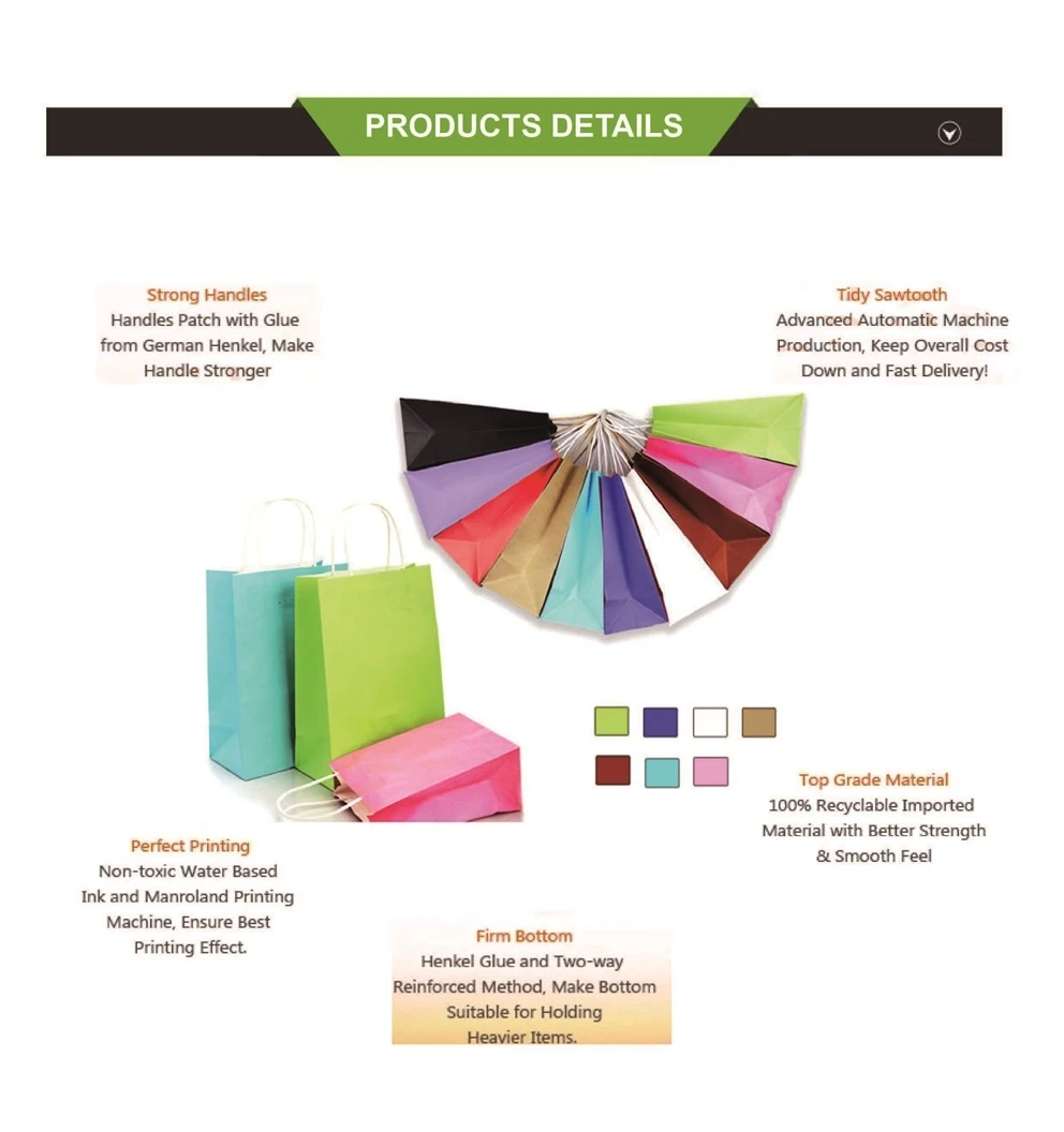 factory direct sale rose gold paper bag box flat handle kraft