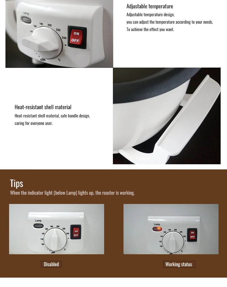 800g Capacity Coffee Roasting Machine Electric Household Coffee Roaster Home Coffee Roaster