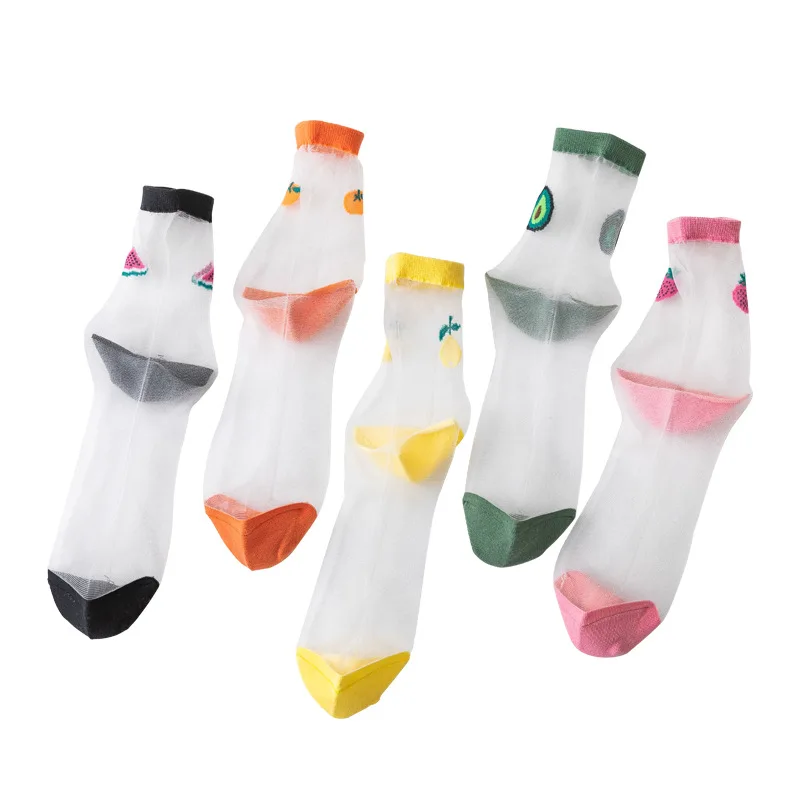 Wholesale new spring summer glass transparent breathable fashion japanese girl student tube fruit silk socks, Picture shown
Wholesale new spring summer glass transparent breathable fashion japanese girl student tube fruit silk socks, Picture shown