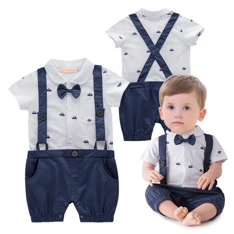 B60225A baby boy clothes in summer with small boat short sleeves, Picture shows
B60225A baby boy clothes in summer with small boat short sleeves, Picture shows