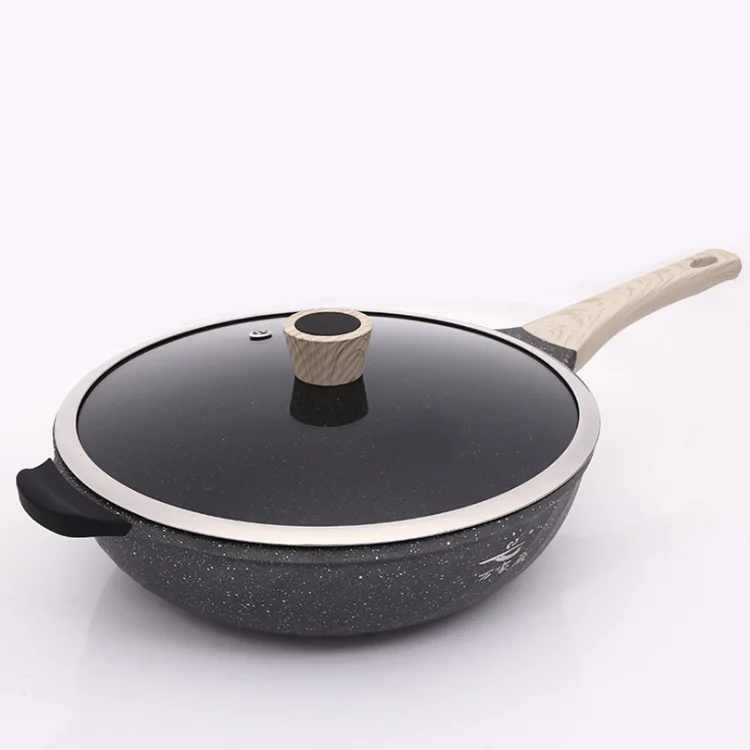 A154 Custom 32cm Household Non-stick Cooking Wok Eco-friendly No Oil Fume Wok
A154 Custom 32cm Household Non-stick Cooking Wok Eco-friendly No Oil Fume Wok