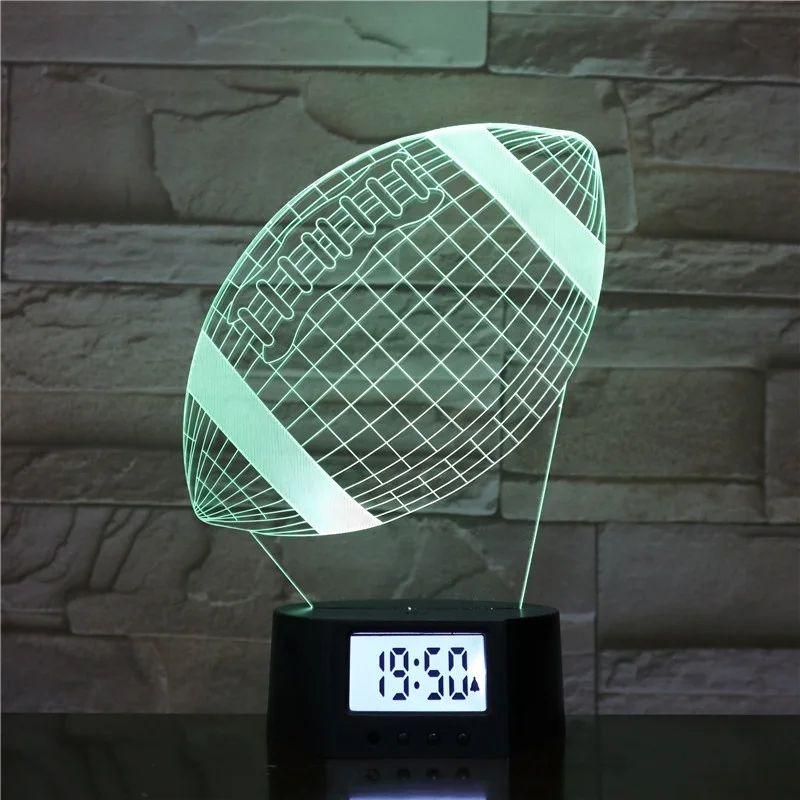 KS 3D-843 Food ball team illumination 3D LED Digital desk Alarm Clock lamp portable 3d night light for kids gift, Rgb(7 colors)
KS 3D-843 Food ball team illumination 3D LED Digital desk Alarm Clock lamp portable 3d night light for kids gift, Rgb(7 colors)