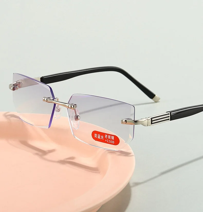 Wholesale factory high quality Rimless reading glasses anti blue light luxury trendy men reading glasses in stock
Wholesale factory high quality Rimless reading glasses anti blue light luxury trendy men reading glasses in stock