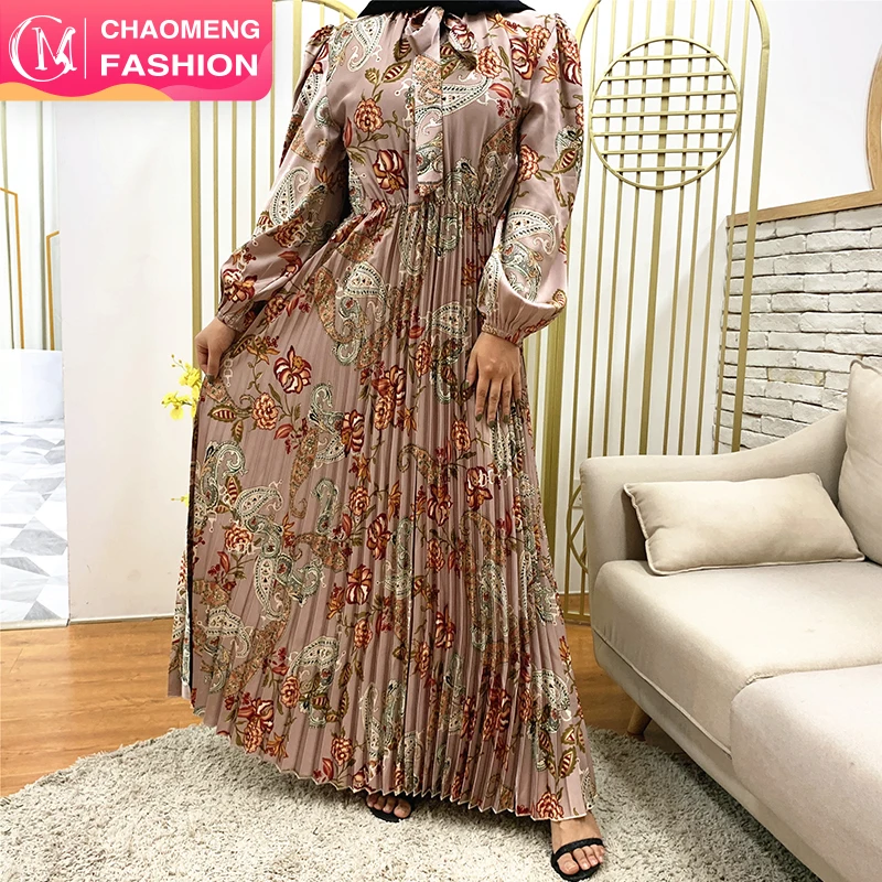 6392# New Elegant Silky Satin Long Sleeve Dress Print Pleated Maxi Dresses Wholesale Satin Dresses Wrap Waist Turkey Fashion, 5 colors 
6392# New Elegant Silky Satin Long Sleeve Dress Print Pleated Maxi Dresses Wholesale Satin Dresses Wrap Waist Turkey Fashion, 5 colors
