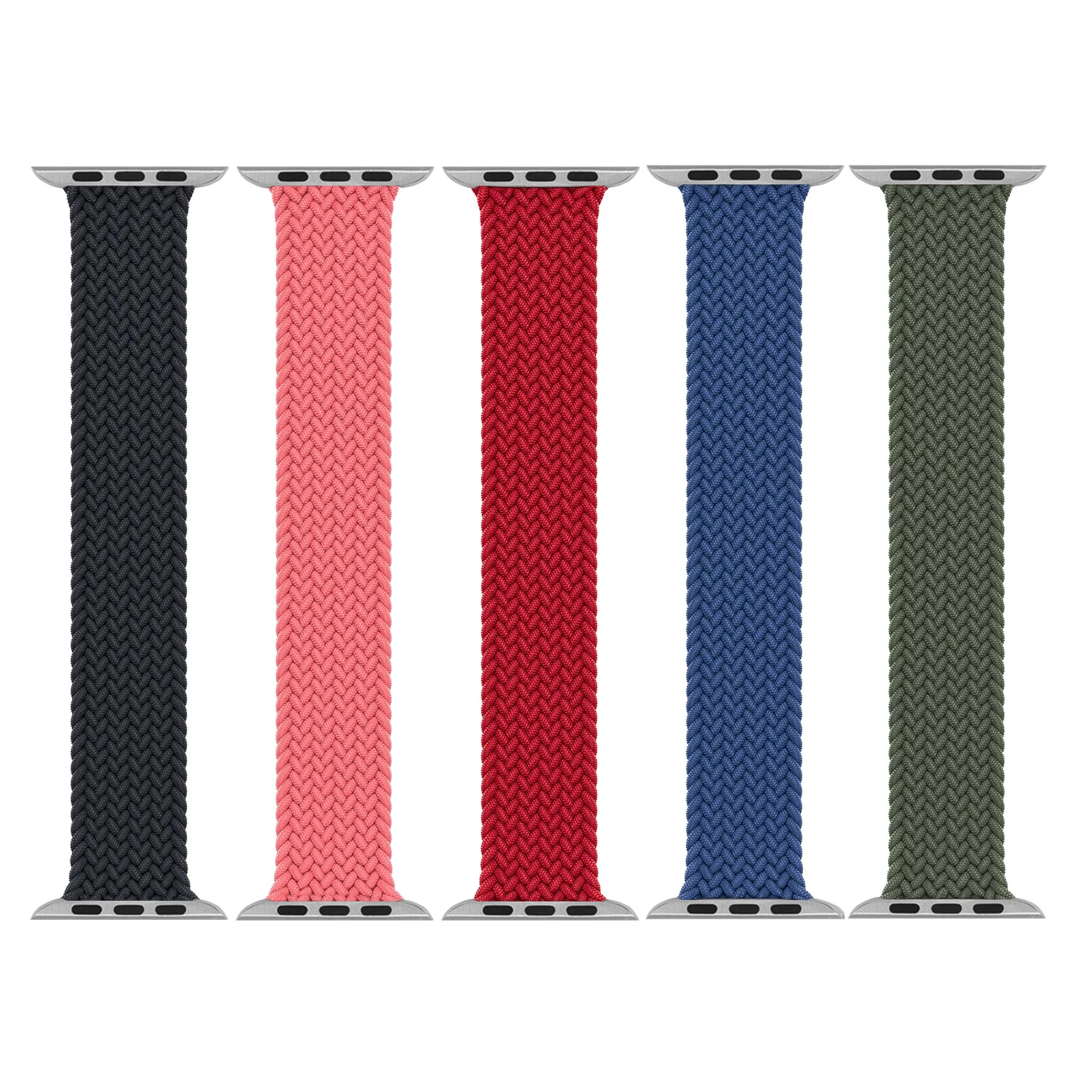 New Metal Joint Official Size Braided Solo Loop Nylon Fabric Bands for iWatch Strap 38mm 42mm Elastic Band for Apple Watch, Dark olive green, bright pink, charcoal, cold sea blue, red
New Metal Joint Official Size Braided Solo Loop Nylon Fabric Bands for iWatch Strap 38mm 42mm Elastic Band for Apple Watch, Dark olive green, bright pink, charcoal, cold sea blue, red
