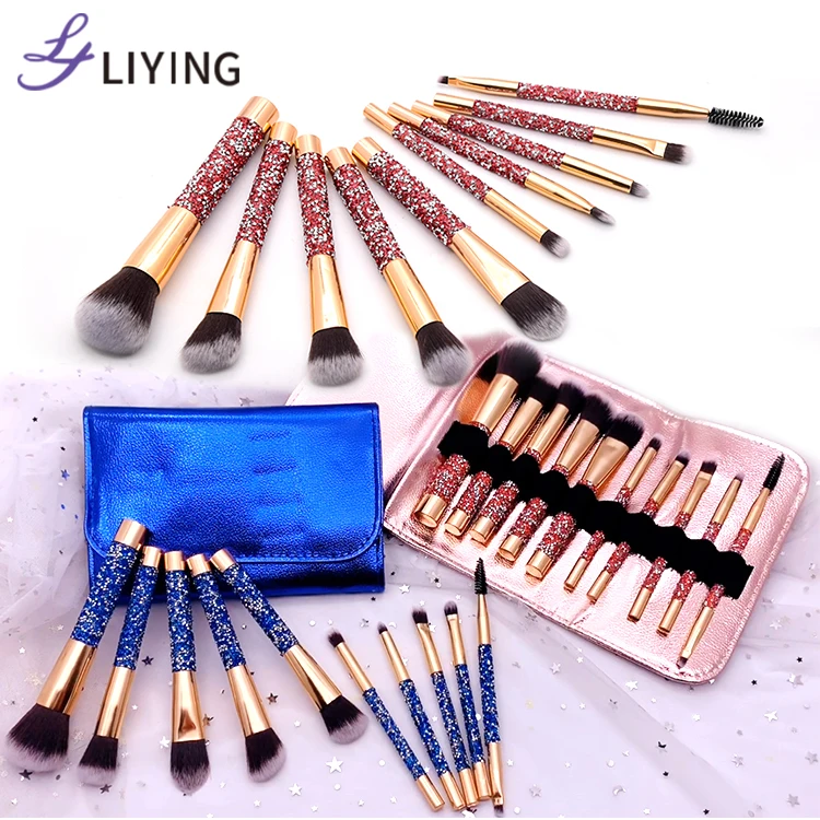 custom logo Glitter 10pcs crystal diamond foundation makeup brushes with PU bag brush set professional
custom logo Glitter 10pcs crystal diamond foundation makeup brushes with PU bag brush set professional