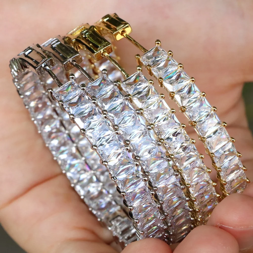 Bling Bling Baguette Stone Large Rhinestone Silver Color Hoop Earrings Wholesale Price, White gold/14k gold
Bling Bling Baguette Stone Large Rhinestone Silver Color Hoop Earrings Wholesale Price, White gold/14k gold
