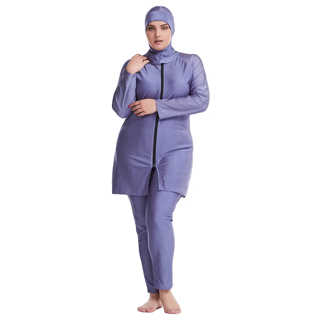 Plus Size Arabic Muslim Zipper Swimwear Full Cover Long Sleeve Trousers Hijab Swimming Three piece Swimsuit For Islamic Lady
Plus Size Arabic Muslim Zipper Swimwear Full Cover Long Sleeve Trousers Hijab Swimming Three piece Swimsuit For Islamic Lady