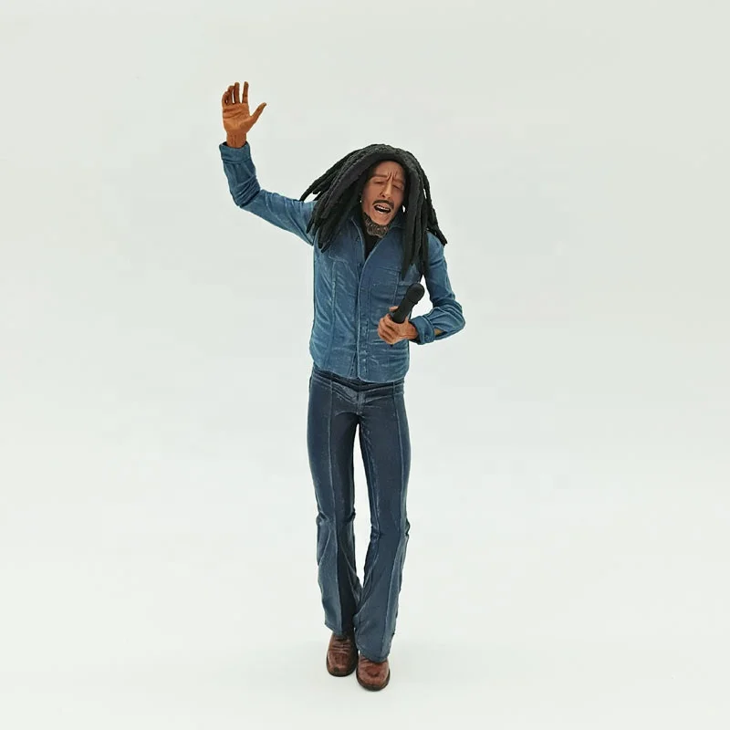 مخصص جامايكا المغني بوب مارلي الموسيقى الريغي PVC الشكل العمل النادرة نموذج لعبة