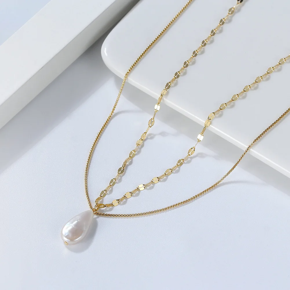 wholesale 925 silver pearl necklace jewelry women 925 sterling silver gold plated two layer wearing pearl pendant necklace women
wholesale 925 silver pearl necklace jewelry women 925 sterling silver gold plated two layer wearing pearl pendant necklace women