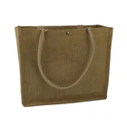 Eco friendly customized logo jute bag reusable jute shopping bag
