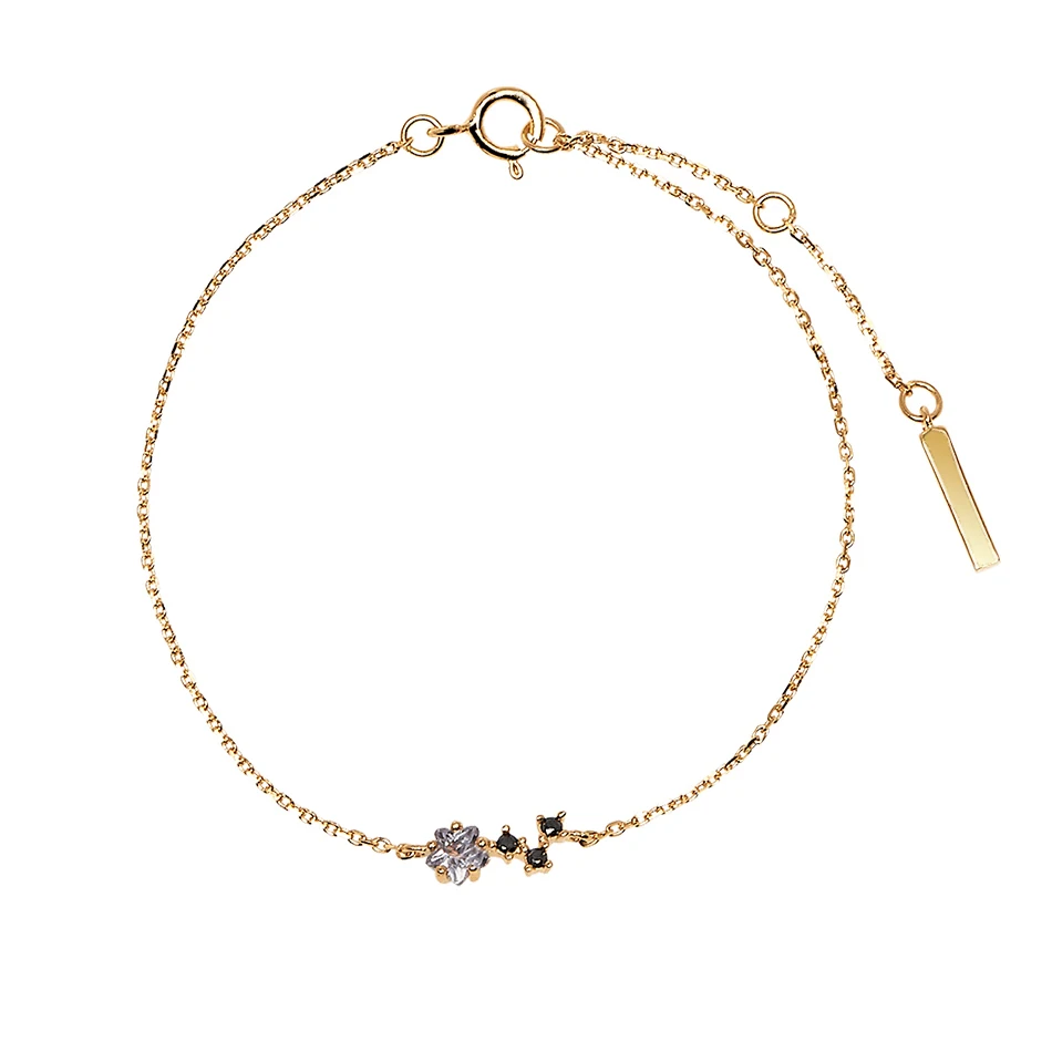Luxury pure 925 Sterling Silver 18k Gold Plated with black cubic zirconia Bracelet For Women party Jewelry
Luxury pure 925 Sterling Silver 18k Gold Plated with black cubic zirconia Bracelet For Women party Jewelry