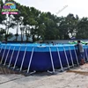 Made In China 25M * 15M * 1.5M Metal Steel Frame Square Above Ground Swimming Pool for Sale