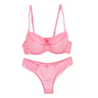 Custom Women lace Sexy Panties Set Bra Brief Sets Ladies Plain Bra Panty Bikini Sets