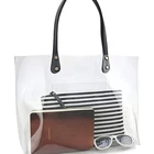 wholesale women handbags waterproof clear transparent pvc plastic ladies tote bag