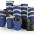 Disposable Paper Cup Coffee Cups Single Double Wall Biodegradable Compost 8oz 12oz Paper Cup for Coffee Beverage