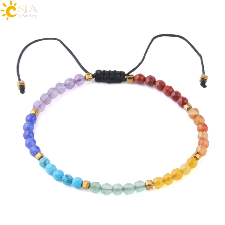 CSJA 2020 lovely seed beads bracelet 4mm chakra woven braided bracelet women natural stone jewelry wholesale F700
CSJA 2020 lovely seed beads bracelet 4mm chakra woven braided bracelet women natural stone jewelry wholesale F700