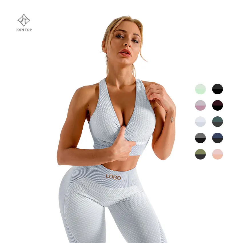 Jointop wholesale good quality fitness breathable cotton texture sport bra long leggings for women manufacturer, Customized colors
Jointop wholesale good quality fitness breathable cotton texture sport bra long leggings for women manufacturer, Customized colors