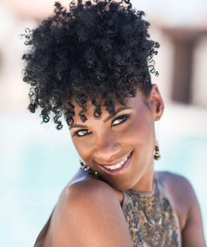 120g Kinky Curly Ponytail Drawstring clip ins bang human hair headband Ponytail For Black Women
120g Kinky Curly Ponytail Drawstring clip ins bang human hair headband Ponytail For Black Women