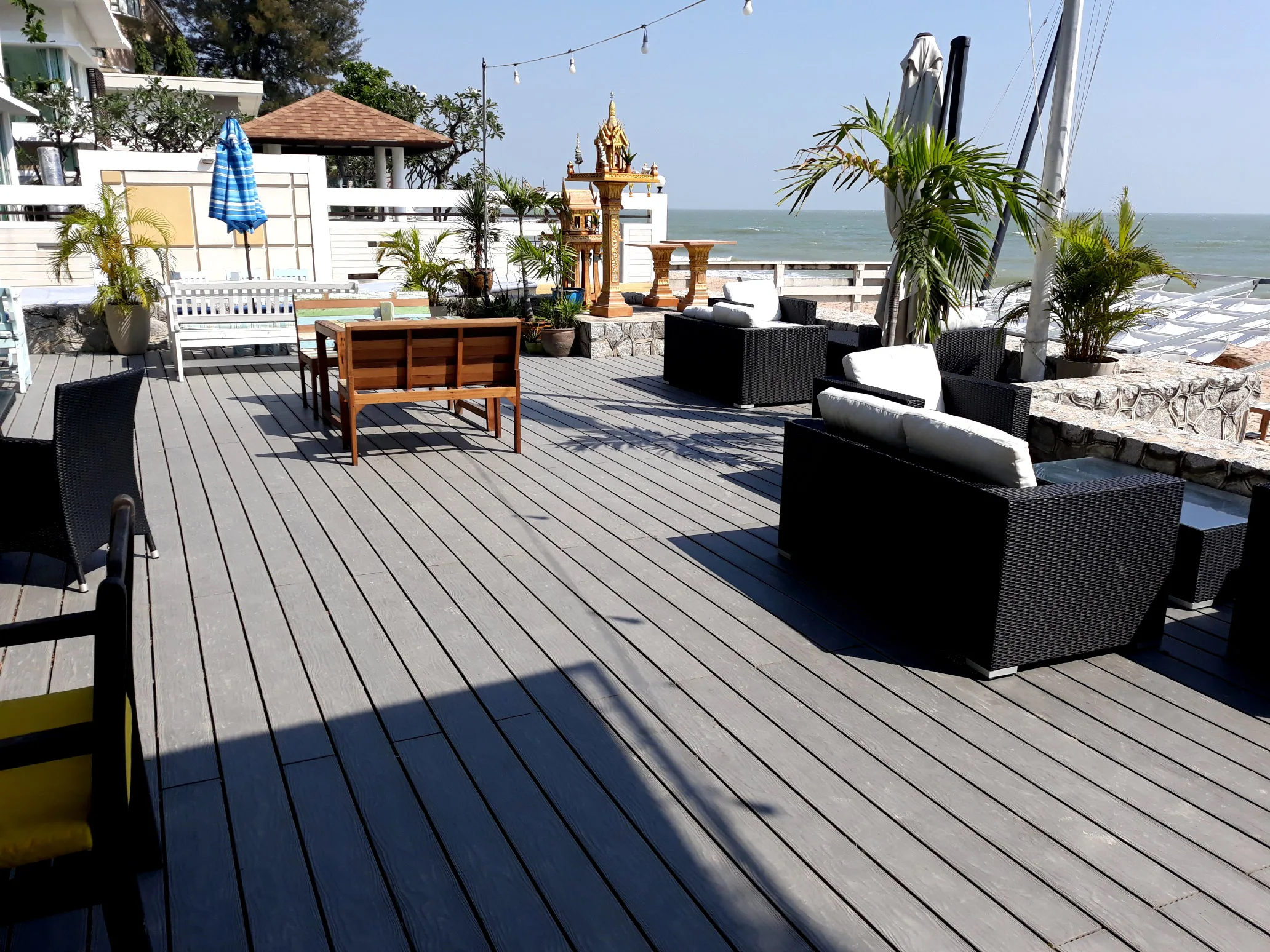 coowin室外游泳池wpc人造木塑露台地板 buy wood plastic terrace