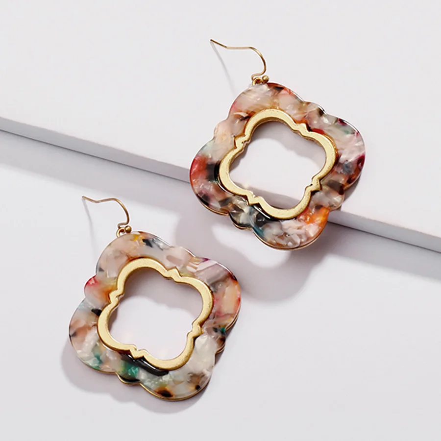Fashion Women Leopard Acetate Acrylic Geometric Square Drop Earrings, As picture show
Fashion Women Leopard Acetate Acrylic Geometric Square Drop Earrings, As picture show