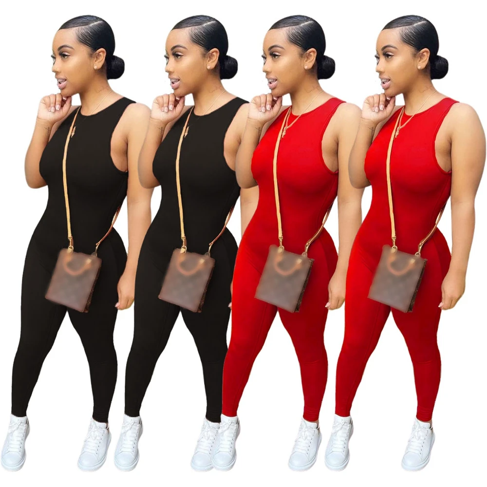 2021 Women Clothes Summer Women One Piece Bodycon Jumpsuits Solid Sleeveless Jumpsuit
2021 Women Clothes Summer Women One Piece Bodycon Jumpsuits Solid Sleeveless Jumpsuit