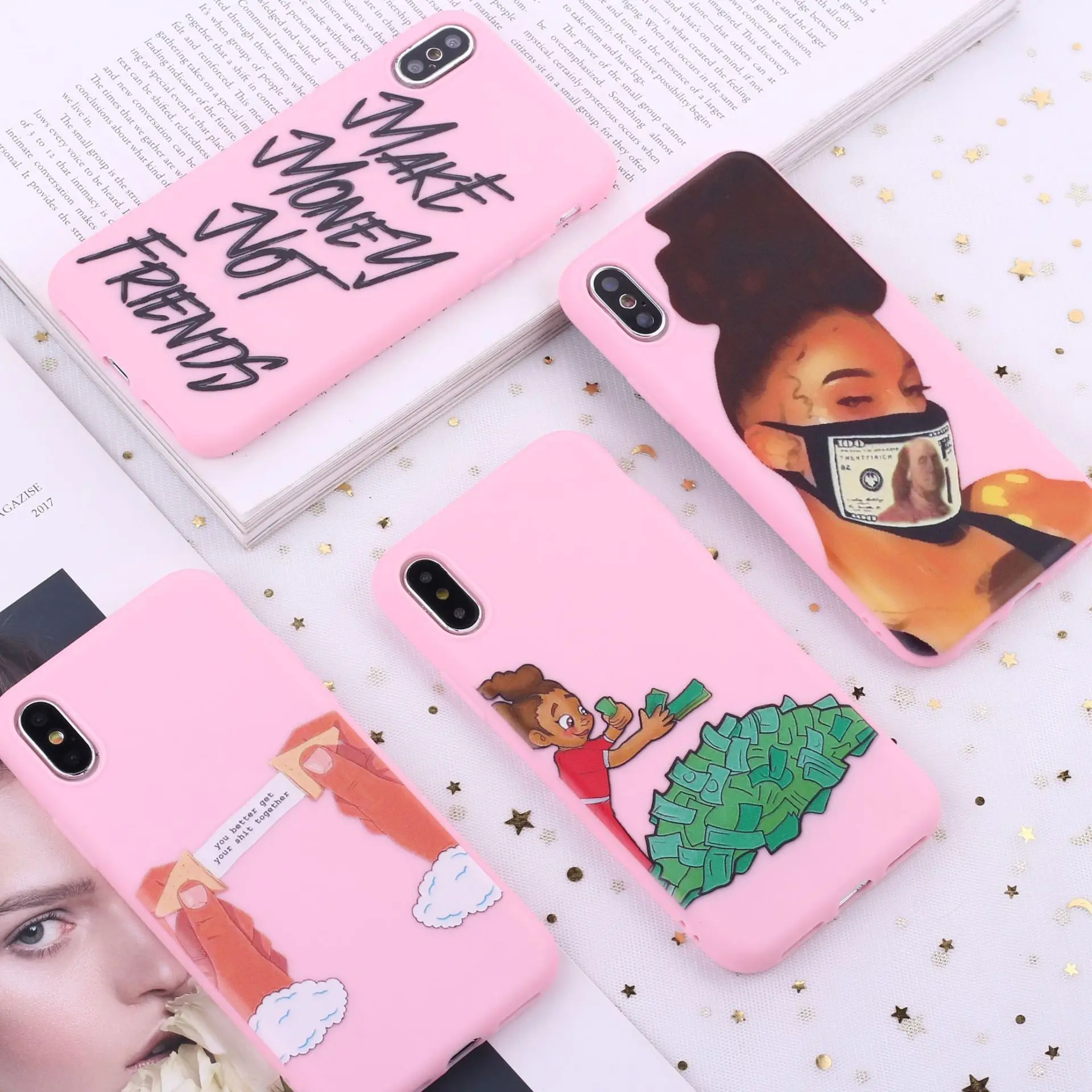 Creative Dollar Make Money TPU Cases No Friend Woman Phone Case for iphone 6 6s 7 8 TPU Cover for iPhone X XR 11 Pro Max SE, Pink
Creative Dollar Make Money TPU Cases No Friend Woman Phone Case for iphone 6 6s 7 8 TPU Cover for iPhone X XR 11 Pro Max SE, Pink