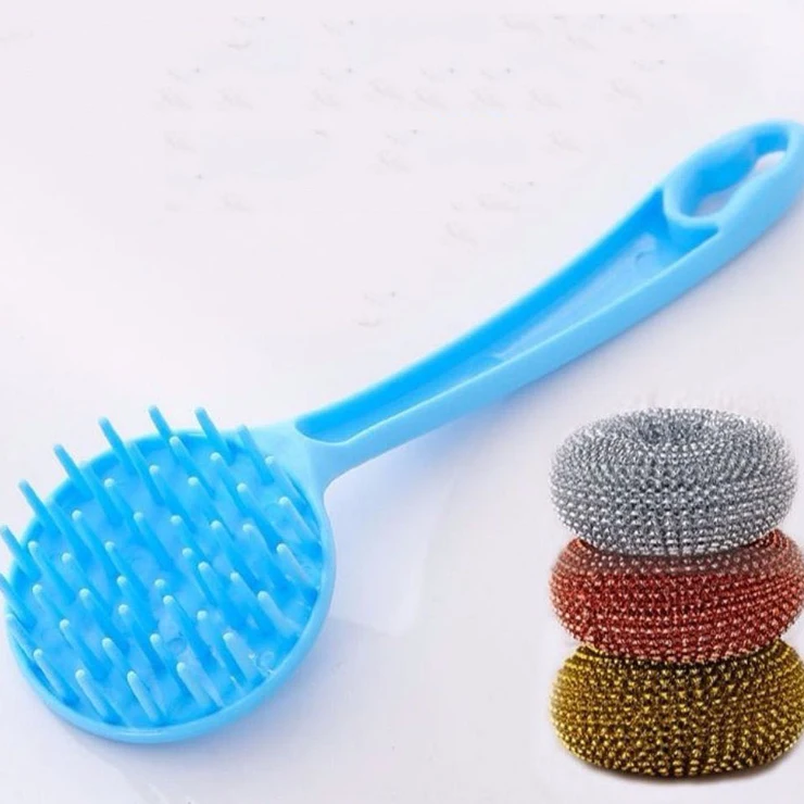 clean up Stainless steel kitchen scrubber With the handle Nano cleaning ball a dish cloth plastic fiber
clean up Stainless steel kitchen scrubber With the handle Nano cleaning ball a dish cloth plastic fiber