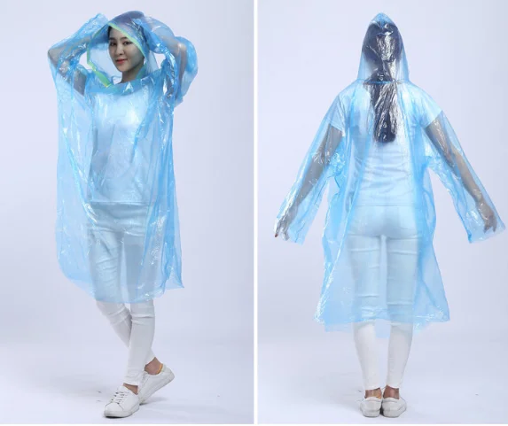 一次性成人塑料雨衣与标志 pe 雨雨披雨淋大衣为 woen