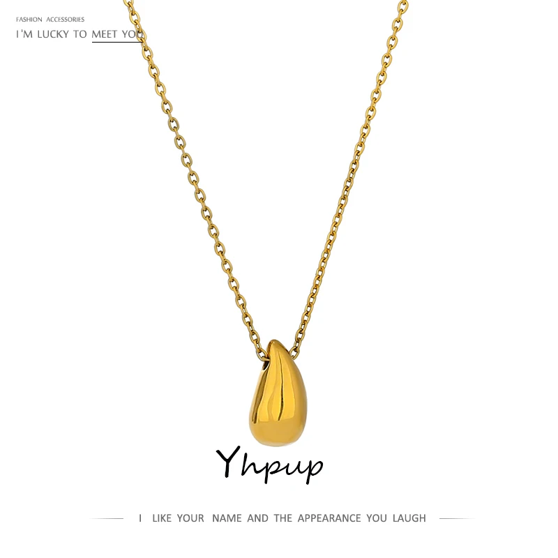 Yhpup Minimalist Trendy Real Gold Plated Statement Jewelry Water Drop Pendant Stainless Steel Pendant Necklace for Women, Gold color
Yhpup Minimalist Trendy Real Gold Plated Statement Jewelry Water Drop Pendant Stainless Steel Pendant Necklace for Women, Gold color