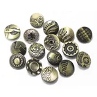 Engraved logo brass nickel free jeans snap button