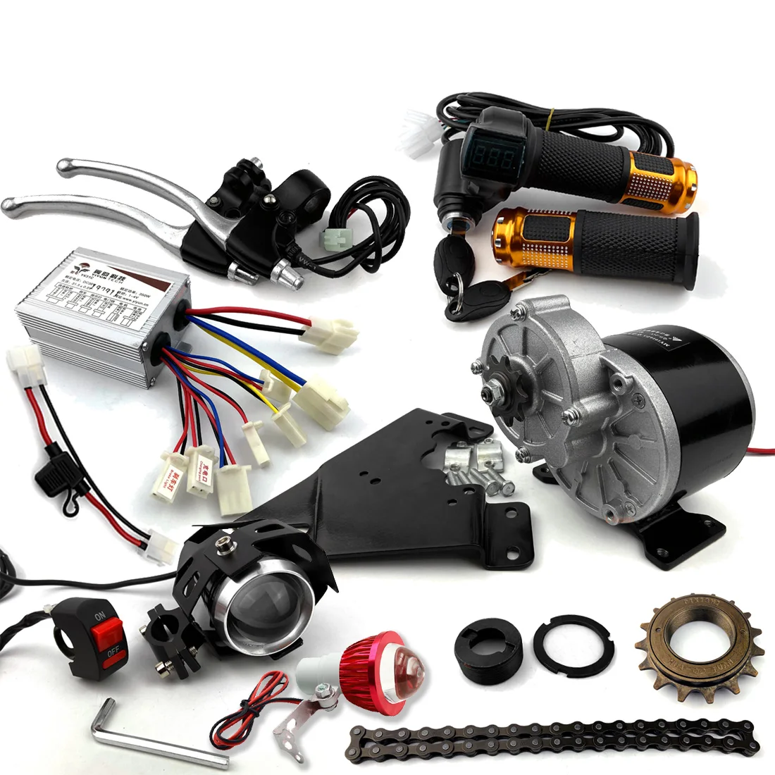 24V36V 350W ELECTRIC BICYCLE CONVERSION KIT ELECTRIC BIKE BRUSH MOTOR KIT ELECTRIC MOTOR MY1016Z3 ( SIDE-MOUNTED )
24V36V 350W ELECTRIC BICYCLE CONVERSION KIT ELECTRIC BIKE BRUSH MOTOR KIT ELECTRIC MOTOR MY1016Z3 ( SIDE-MOUNTED )