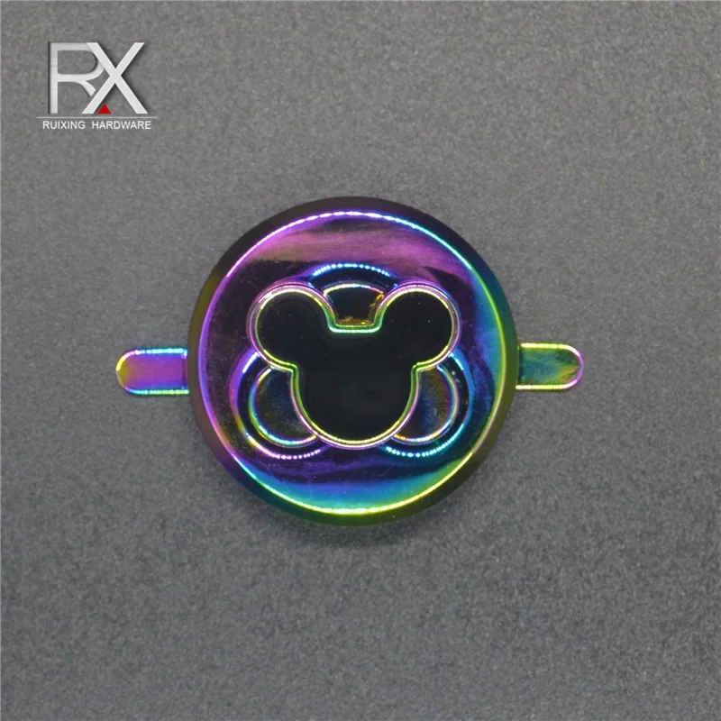 custom rainbow color zinc alloy 31 mm mickey mouse decoration turn lock drop glue twist lock bag lock for handbag purse backpack
custom rainbow color zinc alloy 31 mm mickey mouse decoration turn lock drop glue twist lock bag lock for handbag purse backpack