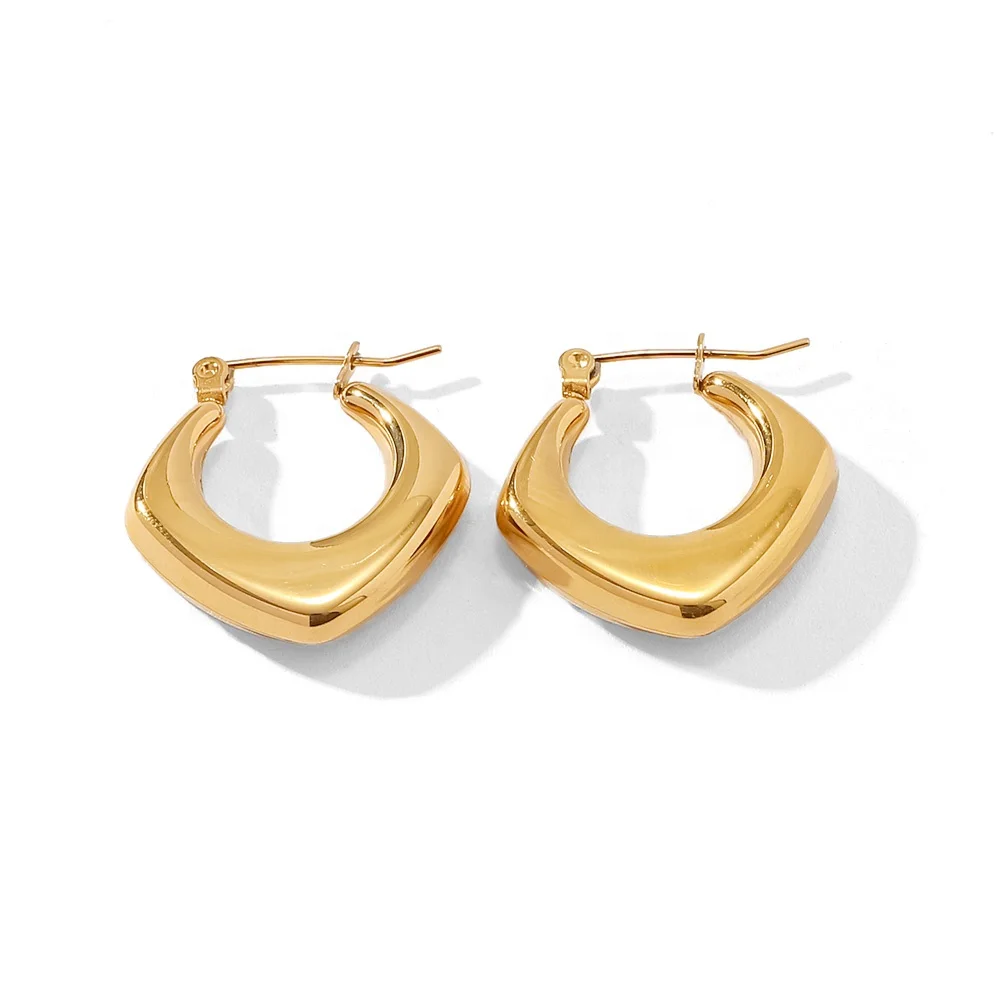 18K PVD Gold Plated Stainless Steel Geometric Hollow Rhombus Waterproof Hoop Earrings For Women
18K PVD Gold Plated Stainless Steel Geometric Hollow Rhombus Waterproof Hoop Earrings For Women